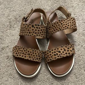 Cheetah print sandals
